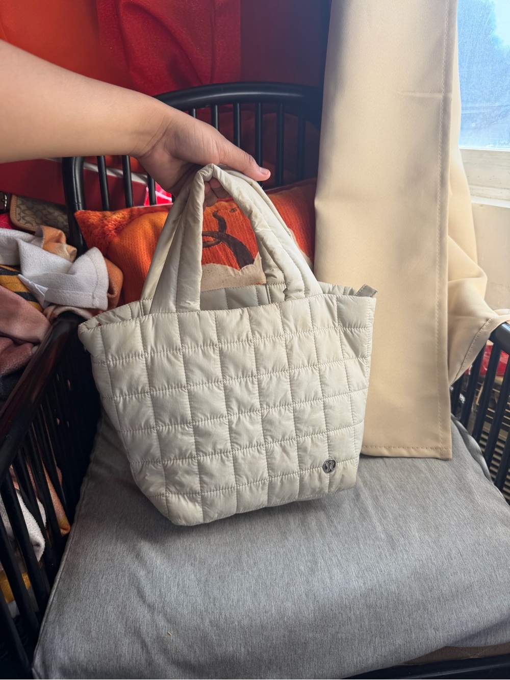 lululemon athletica Quilted Tote in Light Beige